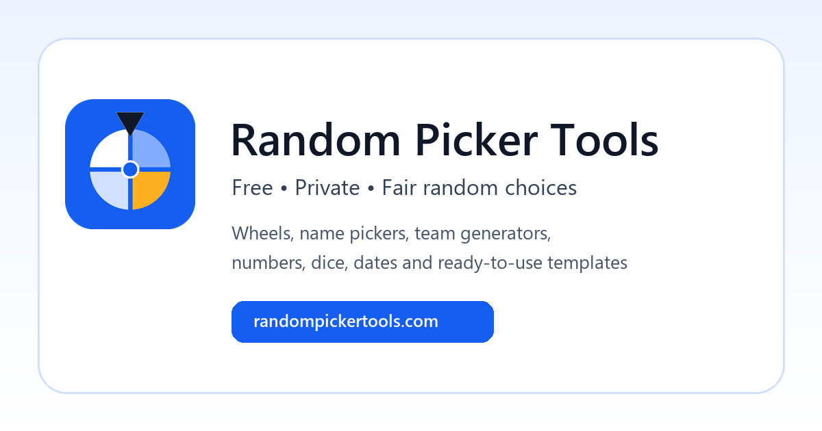 Plan a Random Draw: Practice Workbook | Random Picker Tools